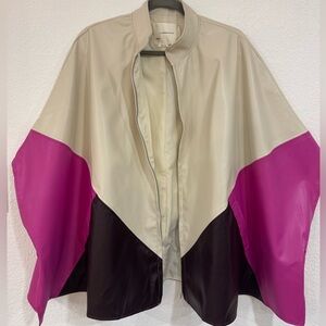 Anthropologie vegan leather poncho. One size
